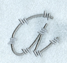 Barbed Wire Lower Case Letter a - 5 inch