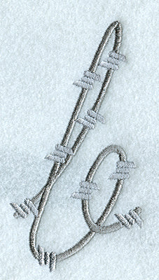Barbed Wire Lower Case Letter b - 5 inch