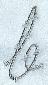 Barbed Wire Lower Case Letter b - 5 inch