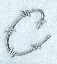 Barbed Wire Lower Case Letter c - 5 inch
