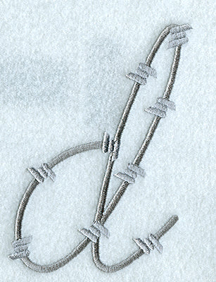 Barbed Wire Lower Case Letter d - 5 inch