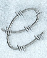 Barbed Wire Lower Case Letter e - 5 inch