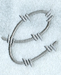 Barbed Wire Lower Case Letter e - 5 inch