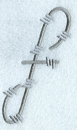 Barbed Wire Lower Case Letter f - 5 inch