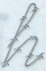 Barbed Wire Lower Case Letter h - 5 inch