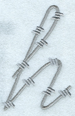 Barbed Wire Lower Case Letter h - 5 inch