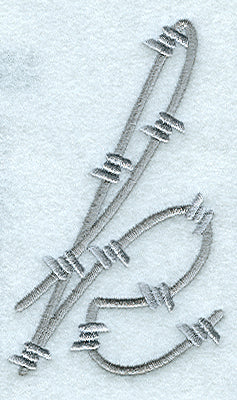Barbed Wire Lower Case Letter k - 5 inch