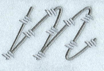 Barbed Wire Lower Case Letter m - 5 inch