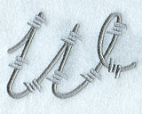 Barbed Wire Lower Case Letter w - 5 inch