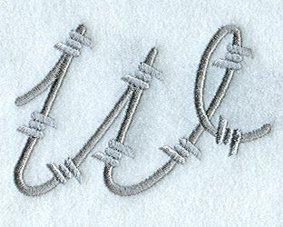 Barbed Wire Lower Case Letter w - 5 inch