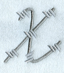 Barbed Wire Lower Case Letter x - 5 inch