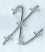 Barbed Wire Lower Case Letter x - 5 inch