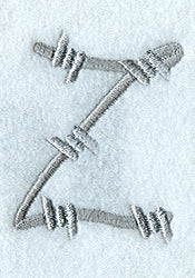 Barbed Wire Lower Case Letter z - 5 inch