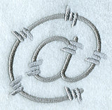 Barbed Wire Punctuation @ - 5 inch