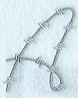 Barbed Wire Letter A - 5 inch