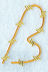 Barbed Wire Letter B - 5 inch