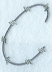 Barbed Wire Letter C - 5 inch