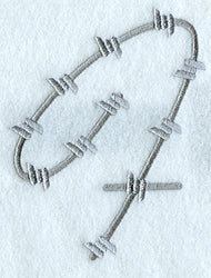 Barbed Wire Letter F - 5 inch
