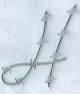 Barbed Wire Letter H - 5 inch