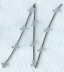 Barbed Wire Letter N - 5 inch