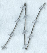 Barbed Wire Letter N - 5 inch