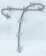 Barbed Wire Letter T - 5 inch