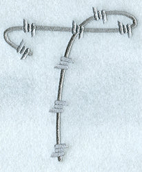 Barbed Wire Letter T - 5 inch