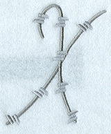 Barbed Wire Letter X - 5 inch