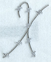 Barbed Wire Letter X - 5 inch