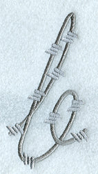 Barbed Wire Lower Case Letter b - 5 inch