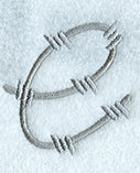 Barbed Wire Lower Case Letter e - 5 inch