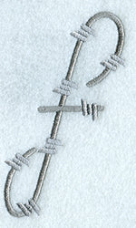 Barbed Wire Lower Case Letter f - 5 inch