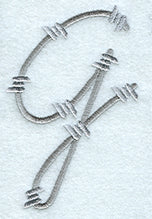 Barbed Wire Lower Case Letter g - 5 inch