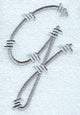 Barbed Wire Lower Case Letter g - 5 inch