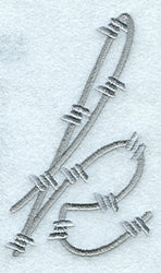 Barbed Wire Lower Case Letter k - 5 inch