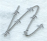 Barbed Wire Lower Case Letter n - 5 inch