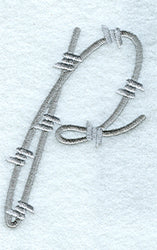 Barbed Wire Lower Case Letter p - 5 inch