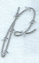Barbed Wire Lower Case Letter p - 5 inch