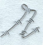 Barbed Wire Lower Case Letter r - 5 inch