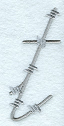 Barbed Wire Lower Case Letter t - 5 inch