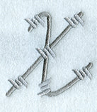 Barbed Wire Lower Case Letter x - 5 inch