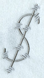 Barbed Wire Punctuation $ - 5 inch