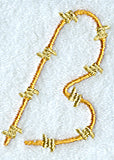 Barbed Wire Letter B - 5 inch