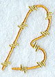 Barbed Wire Letter B - 5 inch