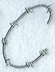 Barbed Wire Letter C - 5 inch