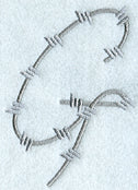 Barbed Wire Letter G - 5 inch