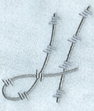 Barbed Wire Letter H - 5 inch