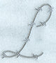Barbed Wire Letter L - 5 inch