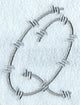 Barbed Wire Letter Q - 5 inch