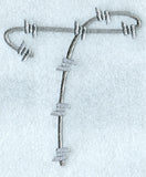 Barbed Wire Letter T - 5 inch